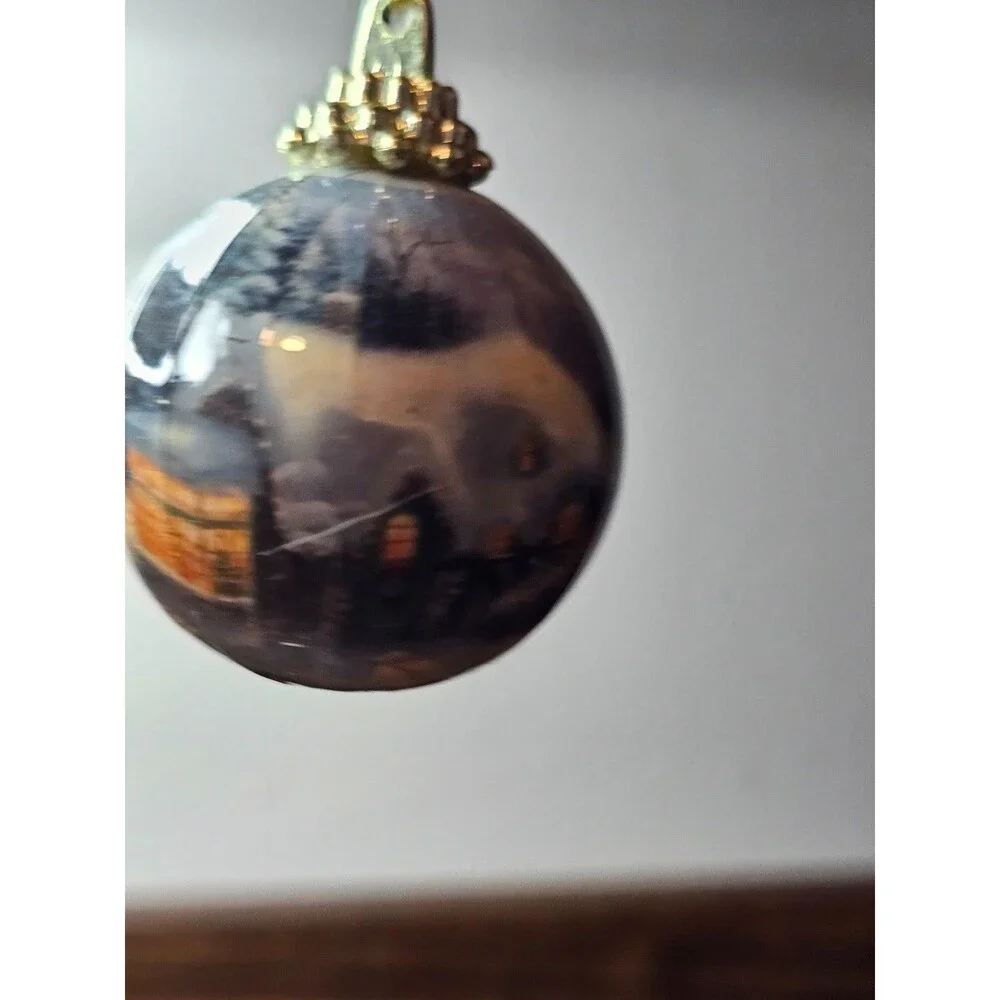 Thomas Kinkade Painter of Light Mini Christmas Ornament Village Scene 2